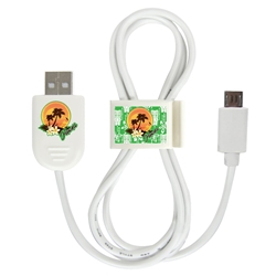 
Hawaii Palm Tree Micro USB Cable with QuikClip