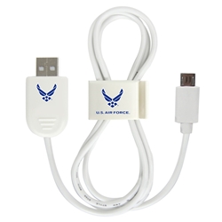 
US Air Force Micro USB Cable with QuikClip