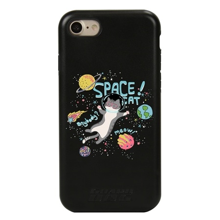 Guard Dog Space Cat Hybrid Phone Case for iPhone 7/8/SE 
