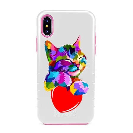 Guard Dog Love Kitty Hybrid Phone Case for iPhone X / XS 
