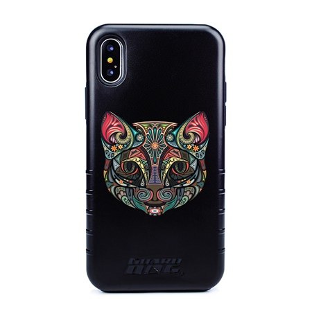 Guard Dog India Ink Cat Hybrid Phone Case for iPhone XR 
