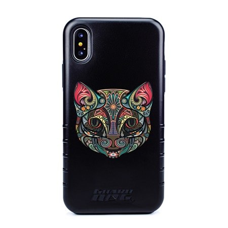 Guard Dog India Ink Cat Hybrid Phone Case for iPhone XR 
