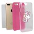 Guard Dog Rainbow Unicorn Hybrid Phone Case for iPhone 7 Plus / 8 Plus , Clear with Pink Silicone
