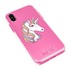 Guard Dog Rainbow Unicorn Hybrid Phone Case for iPhone X / XS , Clear with Pink Silicone
