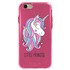 Guard Dog Little Princess Unicorn Hybrid Phone Case for iPhone 7/8/SE , Clear with Pink Silicone
