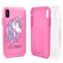 Guard Dog Little Princess Unicorn Hybrid Phone Case for iPhone XS Max , Clear with Pink Silicone
