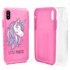 Guard Dog Little Princess Unicorn Hybrid Phone Case for iPhone XS Max , Clear with Pink Silicone
