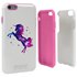 Guard Dog Unicorn Stallion Hybrid Phone Case for iPhone 6 Plus / 6s Plus , White with Pink Silicone
