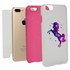 Guard Dog Unicorn Stallion Hybrid Phone Case for iPhone 7 Plus / 8 Plus , White with Pink Silicone
