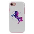 Guard Dog Unicorn Stallion Hybrid Phone Case for iPhone 7/8/SE , White with Pink Silicone
