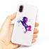 Guard Dog Unicorn Stallion Hybrid Phone Case for iPhone X / XS , White with Pink Silicone
