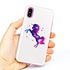 Guard Dog Unicorn Stallion Hybrid Phone Case for iPhone X / XS , White with Pink Silicone
