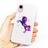 Guard Dog Unicorn Stallion Hybrid Phone Case for iPhone XR , White with Pink Silicone
