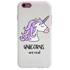 Guard Dog Unicorns Are Real Hybrid Phone Case for iPhone 6 Plus / 6s Plus , White with Pink Silicone
