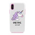 Guard Dog Unicorns Are Real Hybrid Phone Case for iPhone X / XS , White with Pink Silicone
