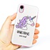 Guard Dog Unicorns Are Real Hybrid Phone Case for iPhone XR , White with Pink Silicone
