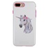 Guard Dog Unicorn Maiden Hybrid Phone Case for iPhone 7 Plus / 8 Plus , White with Pink Silicone
