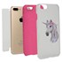 Guard Dog Unicorn Maiden Hybrid Phone Case for iPhone 7 Plus / 8 Plus , White with Pink Silicone
