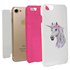 Guard Dog Unicorn Maiden Hybrid Phone Case for iPhone 7/8/SE , White with Pink Silicone
