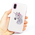 Guard Dog Unicorn Maiden Hybrid Phone Case for iPhone X / XS , White with Pink Silicone
