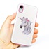 Guard Dog Unicorn Maiden Hybrid Phone Case for iPhone XR , White with Pink Silicone
