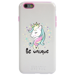 
Guard Dog Be Unique Unicorn Hybrid Phone Case for iPhone 6 Plus / 6s Plus , White with Pink Silicone