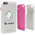 Guard Dog Be Unique Unicorn Hybrid Phone Case for iPhone 6 Plus / 6s Plus , White with Pink Silicone
