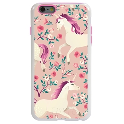 
Guard Dog Dancing Unicorns Hybrid Phone Case for iPhone 6 Plus / 6s Plus , White with Pink Silicone