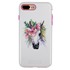 Guard Dog Spring Flowers Unicorn Hybrid Phone Case for iPhone 7 Plus / 8 Plus , White with Pink Silicone
