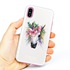 Guard Dog Spring Flowers Unicorn Hybrid Phone Case for iPhone XS Max , White with Pink Silicone
