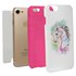 Guard Dog Watercolor Unicorn Hybrid Phone Case for iPhone 7/8/SE , White with Pink Silicone
