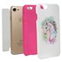 Guard Dog Watercolor Unicorn Hybrid Phone Case for iPhone 7/8/SE , White with Pink Silicone
