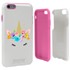 Guard Dog Flower Girl Unicorn Hybrid Phone Case for iPhone 6 Plus / 6s Plus , White with Pink Silicone
