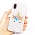 Guard Dog Flower Girl Unicorn Hybrid Phone Case for iPhone X / XS , White with Pink Silicone
