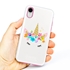 Guard Dog Flower Girl Unicorn Hybrid Phone Case for iPhone XR , White with Pink Silicone
