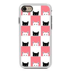 
Guard Dog Checkerboard Kitties Hybrid Phone Case for iPhone 7/8/SE 