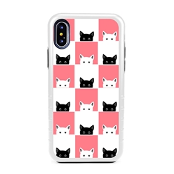 
Guard Dog Checkerboard Kitties Hybrid Phone Case for iPhone XS Max 