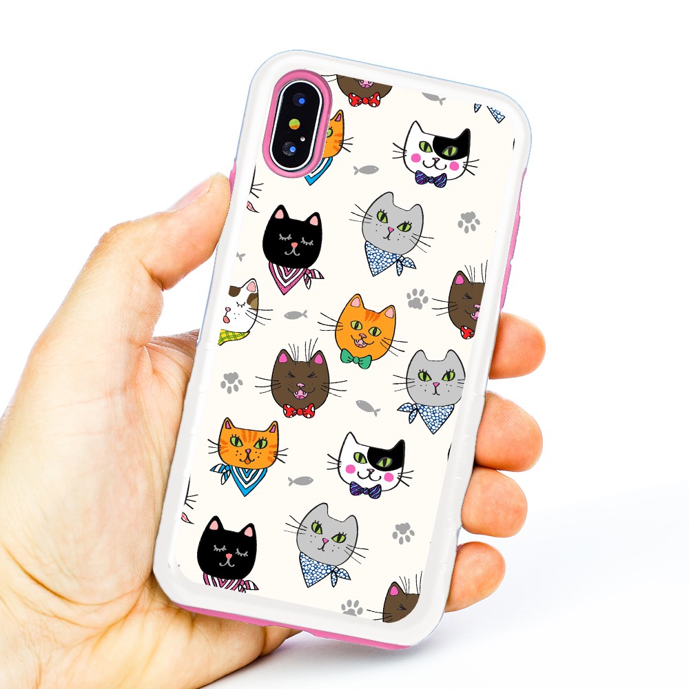 Guard Dog Bandanas and Bows Cat Hybrid Phone Case for iPhone XS Max