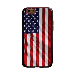 
Guard Dog Star Spangled Banner Rugged American Flag Hybrid Phone Case for iPhone 6 / 6s , Black