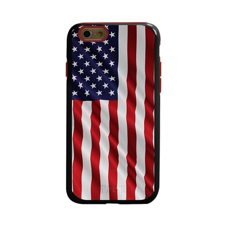 Guard Dog Star Spangled Banner Rugged American Flag Hybrid Phone Case for iPhone 6 / 6s , Black
