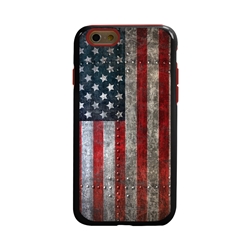 
Guard Dog American Might Rugged American Flag Hybrid Phone Case for iPhone 6 / 6s , Black