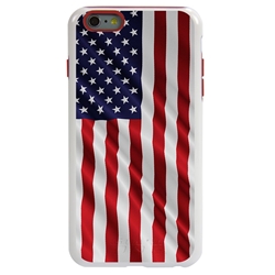 
Guard Dog Star Spangled Banner Rugged American Flag Hybrid Phone Case for iPhone 6 Plus / 6s Plus , White