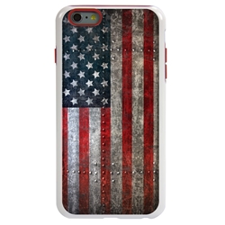 
Guard Dog American Might Rugged American Flag Hybrid Phone Case for iPhone 6 Plus / 6s Plus , White