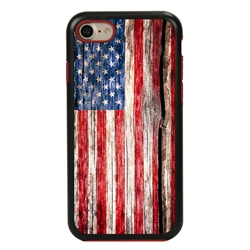 
Guard Dog Land of Liberty Rugged American Flag Hybrid Phone Case for iPhone 7/8/SE , Black