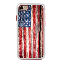 
Guard Dog Land of Liberty Rugged American Flag Hybrid Phone Case for iPhone 7/8/SE , White