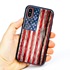 Guard Dog Land of Liberty Rugged American Flag Hybrid Phone Case for iPhone X / XS , Black
