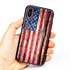 Guard Dog Land of Liberty Rugged American Flag Hybrid Phone Case for iPhone X / XS , Black
