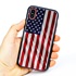 Guard Dog Star Spangled Banner Rugged American Flag Hybrid Phone Case for iPhone X / XS , Black
