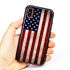 Guard Dog Old Glory Rugged American Flag Hybrid Phone Case for iPhone X / XS , Black
