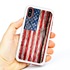 Guard Dog Land of Liberty Rugged American Flag Hybrid Phone Case for iPhone X / XS , White
